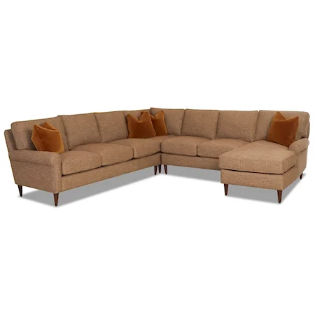 6-Seat Sectional Sofa with RAF Chaise Lounge